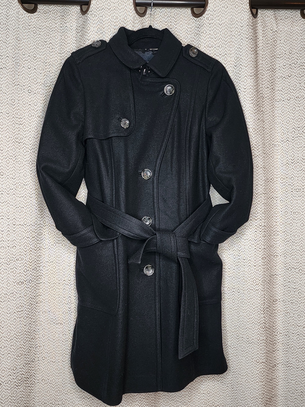 Banana Republic Black Belted Trench Coat